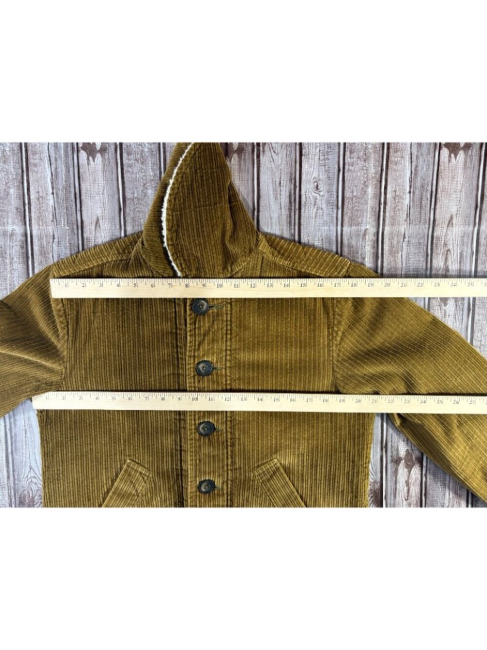 LAVENHAM sherpa neck corduroy jacket size Medium color green made in England - Picture 13 of 14